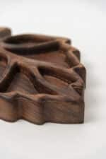 Wooden tray Oak leaf for sweets and nuts