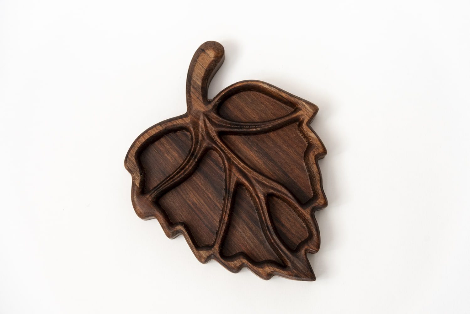 Wooden tray Oak leaf for sweets and nuts